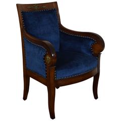 French Restauration Period Walnut Bergere Late First Quarter of the 19th Century 9