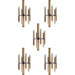Large and Splendid Five Stilnovo Sconces 9