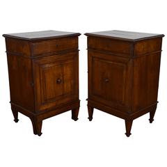 Pair of Italian Neoclassic Bedside Commode, First Quarter of the 19th Century