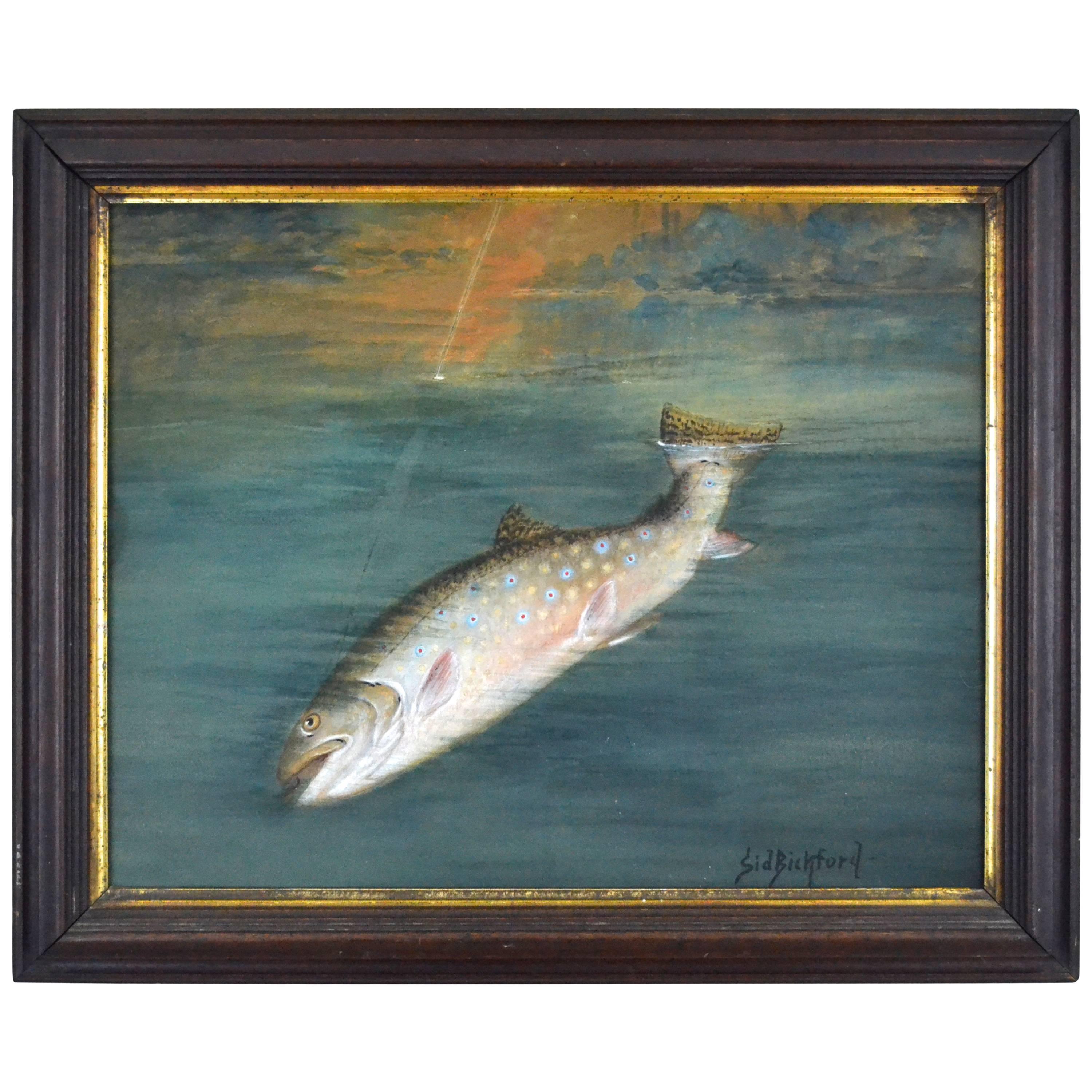 Brook Trout Painting by Sid Bickford