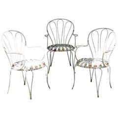 Set of Five of Iron Garden Chairs Francois Carre' 1