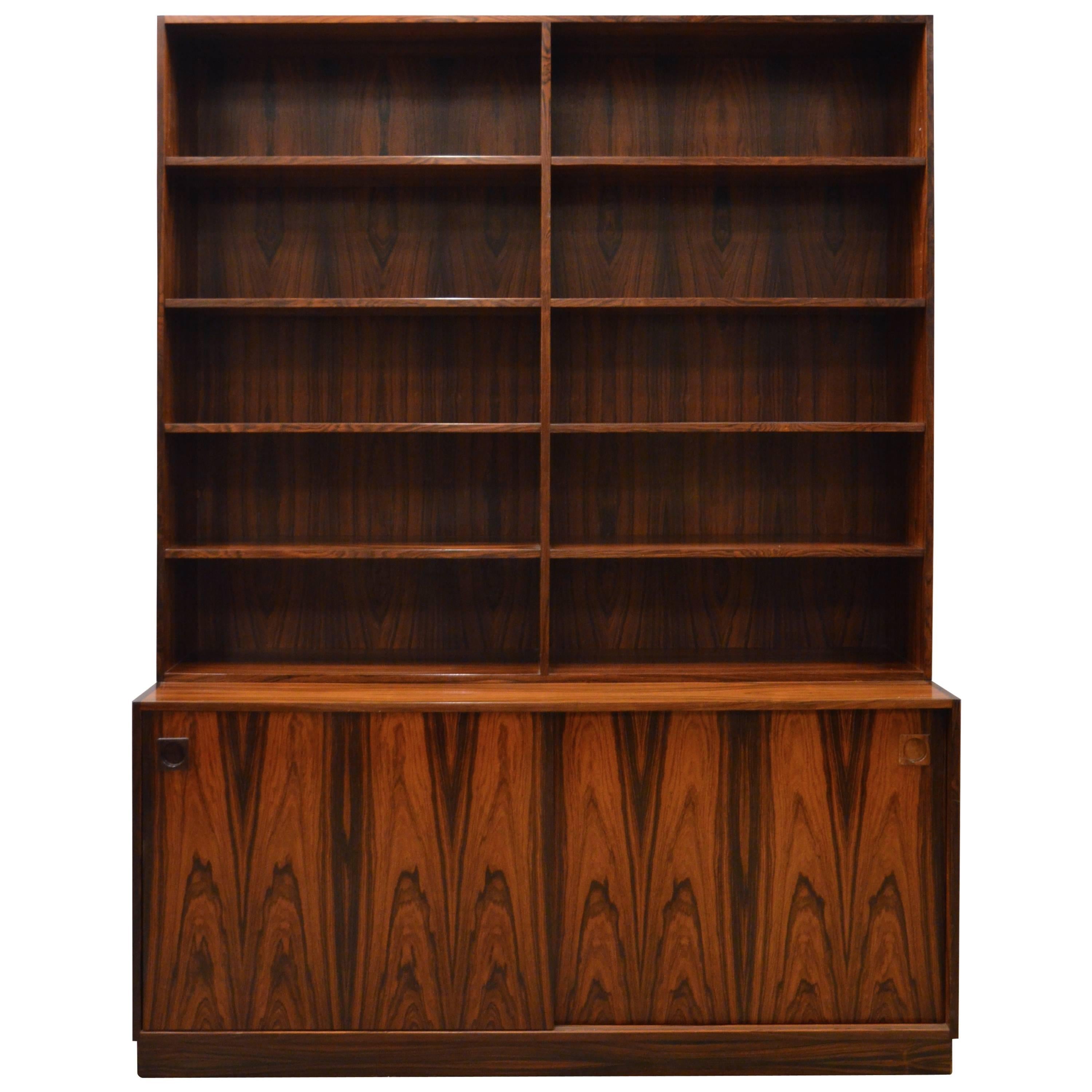 Set of Two Large Danish MidCentury Modern Credenza Bookcases at 1stdibs