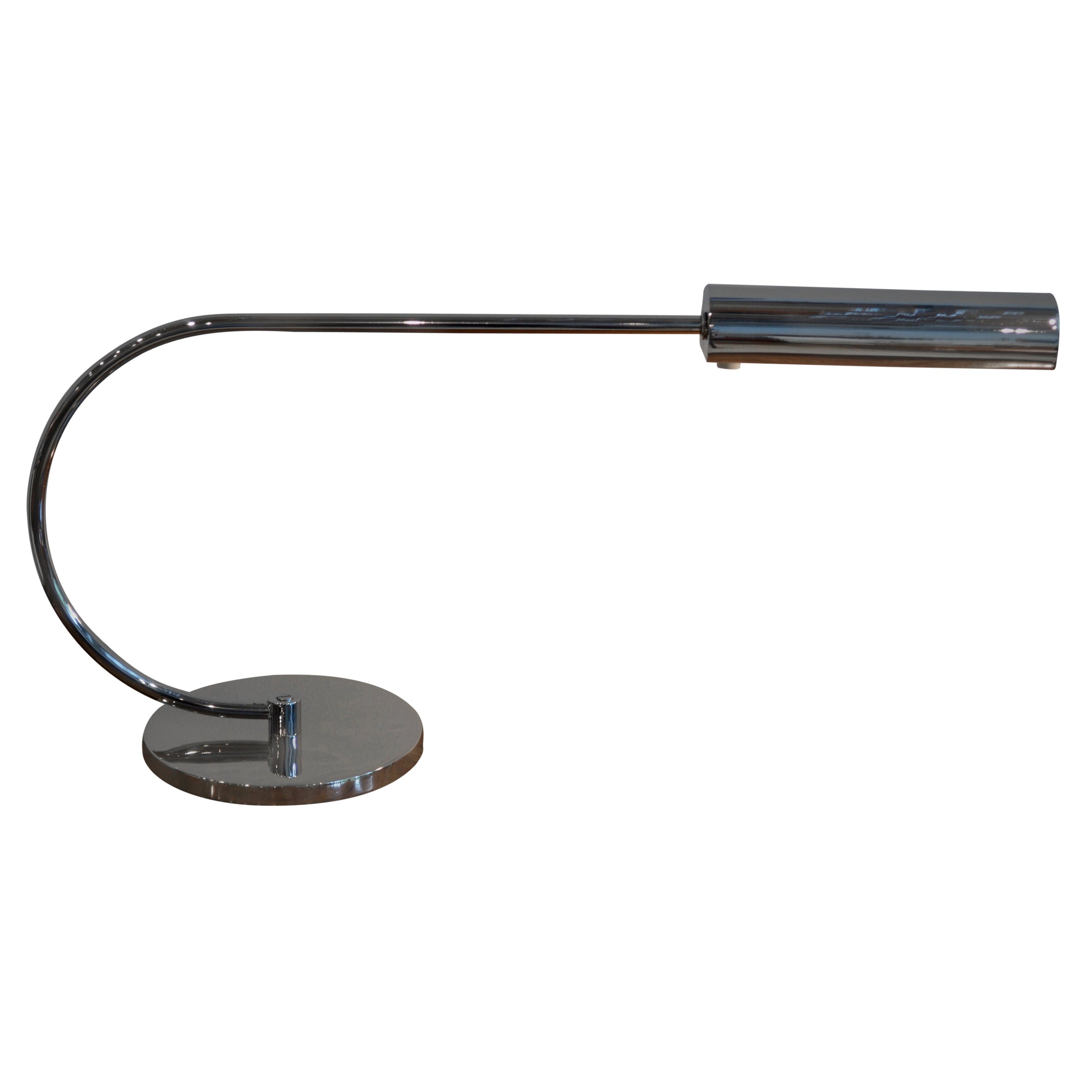 Mid Century Modern Italian Chrome Desk Lamp by Raymor, 1970's For Sale