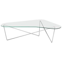 Organic Modern Cadmium and Glass Coffee Table, American, 1940s 12