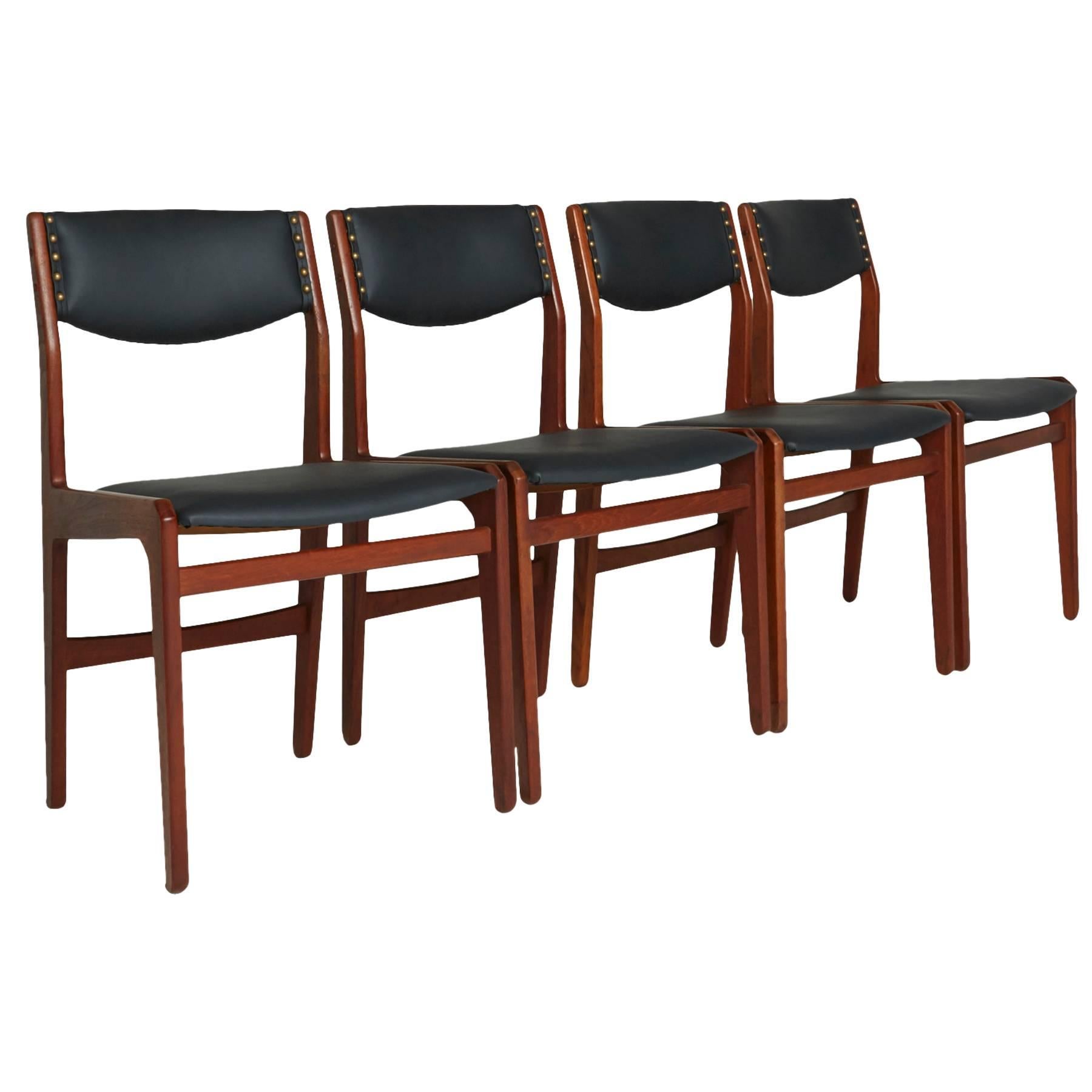 Set of Four Danish Modern Dining Chairs by Illums Bolighus