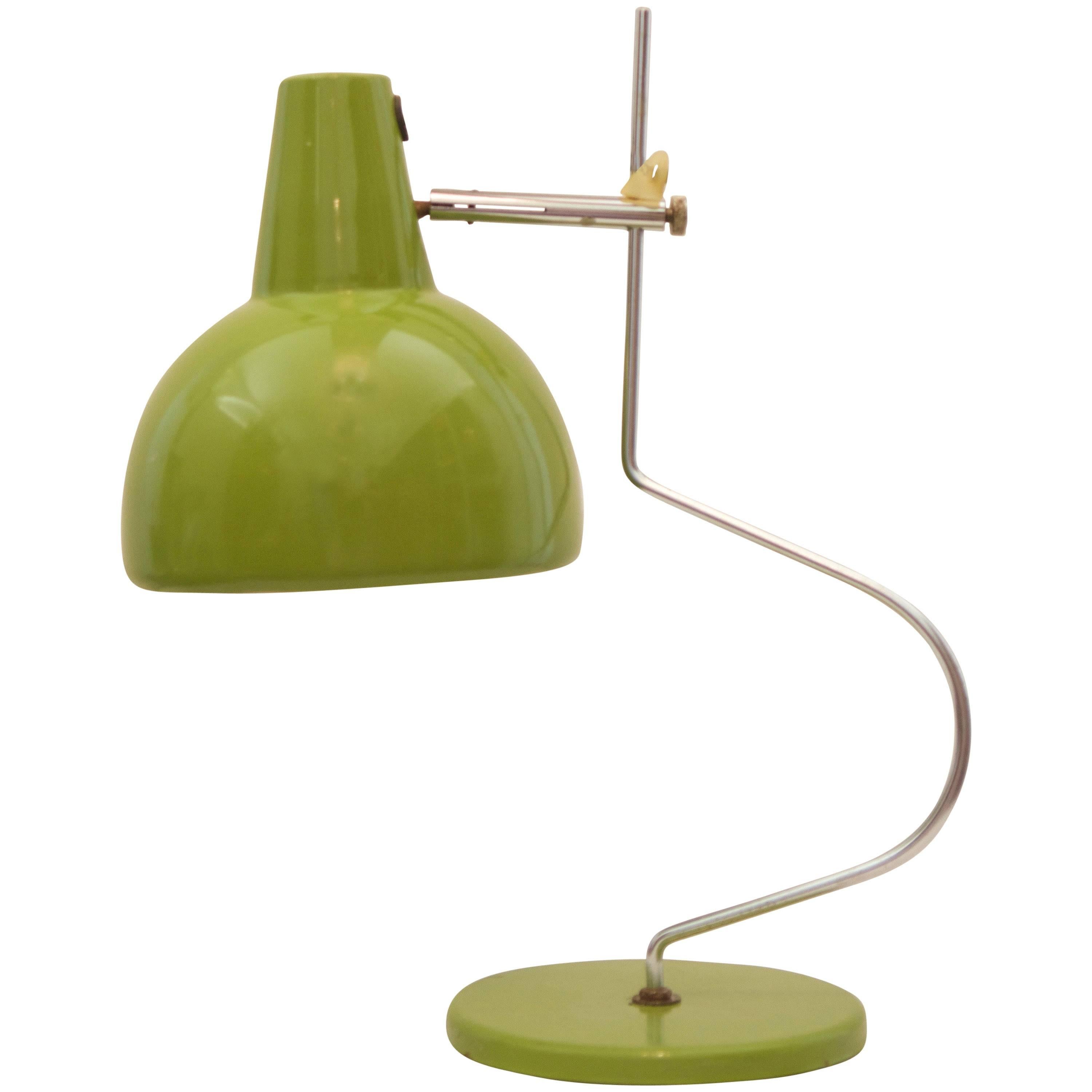 Mid-Century Green Table Lamp by Josef Hurka For Sale