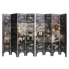 18th-19th Century Eight-Panel Coromandel Screen