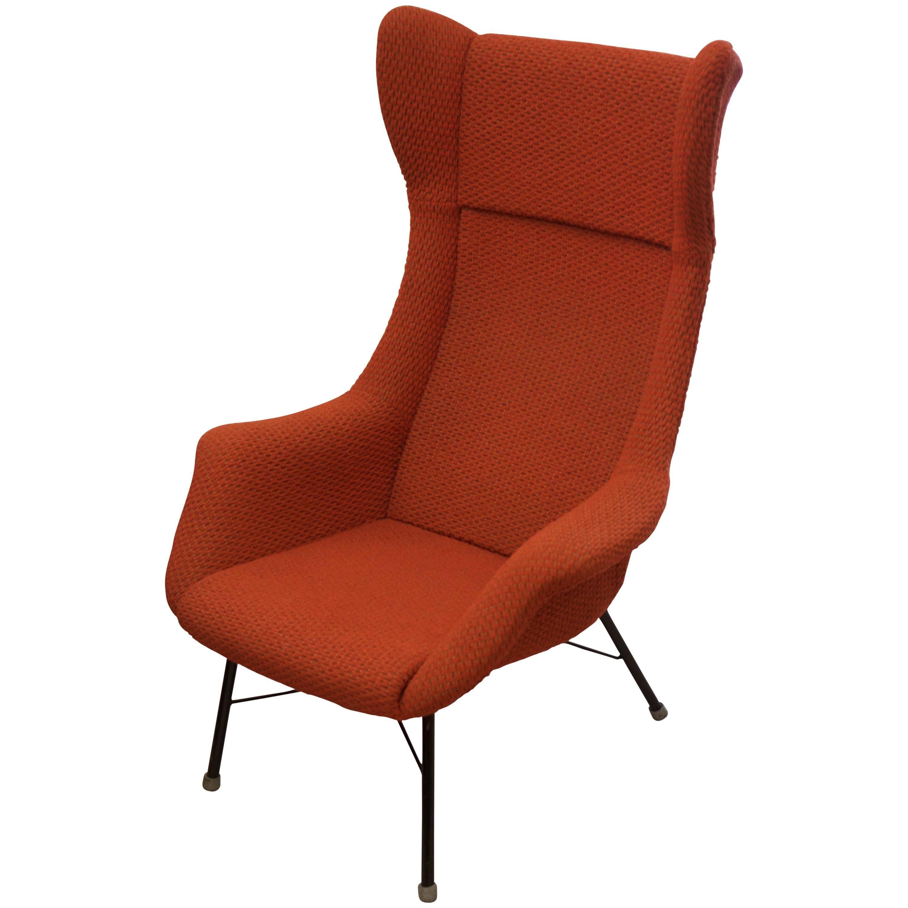 Rare Wingback Chair by Miroslav Navratil