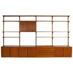 Large 1960s Poul Cadovius Teak Wall Unit 'Royal Shelf System' Cado, Denmark