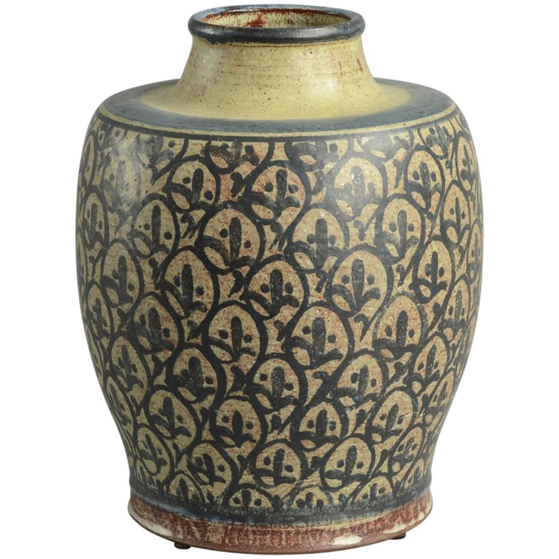 Earthenware Vase by Gudrun Meedon For Sale