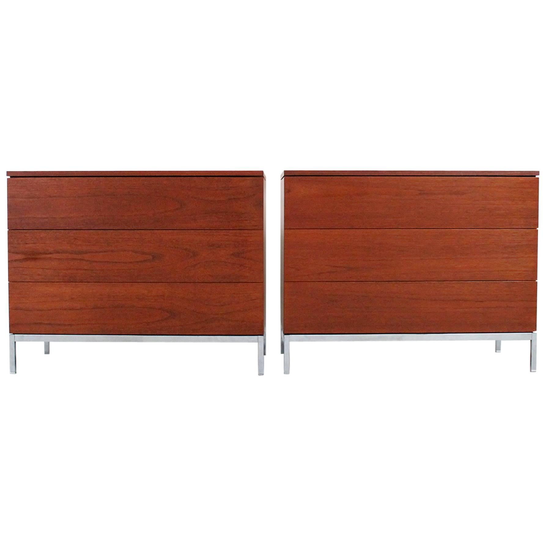 Pair of Teak Dressers by Florence Knoll