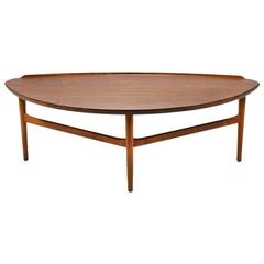 Vintage Finn Juhl Teak Coffee Table by Baker