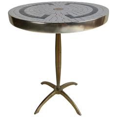 Classic Mid-Century Modern Mossaic Tile Top Table