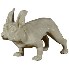 Art Deco French Bulldog Sculpture of Ceramic