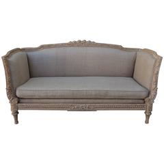 French Louis XVI Style Carved Sofa