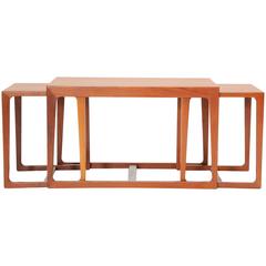 Set of Hans Olsen Nesting Coffee Table and Side Tables 3
