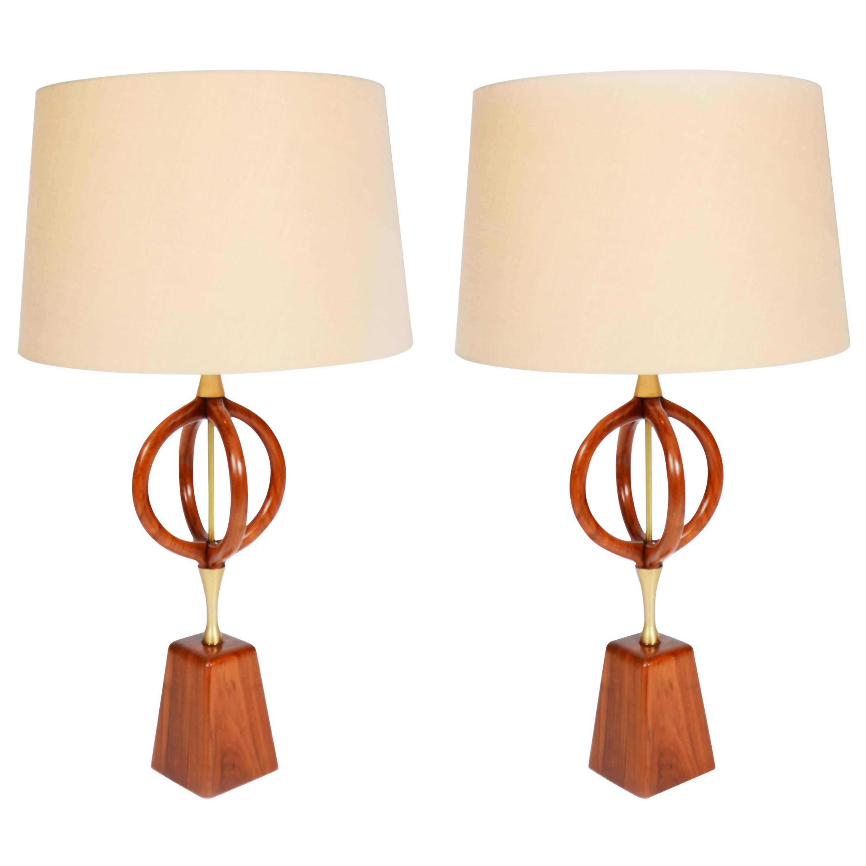 Pair of Orb Table Lamps