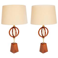 Pair of Orb Table Lamps