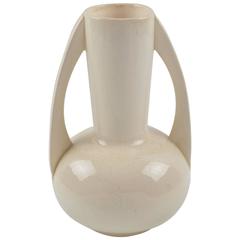 Orchies Manufacturer French Art Deco Crackle Glaze Ceramic Vase, circa 1930s