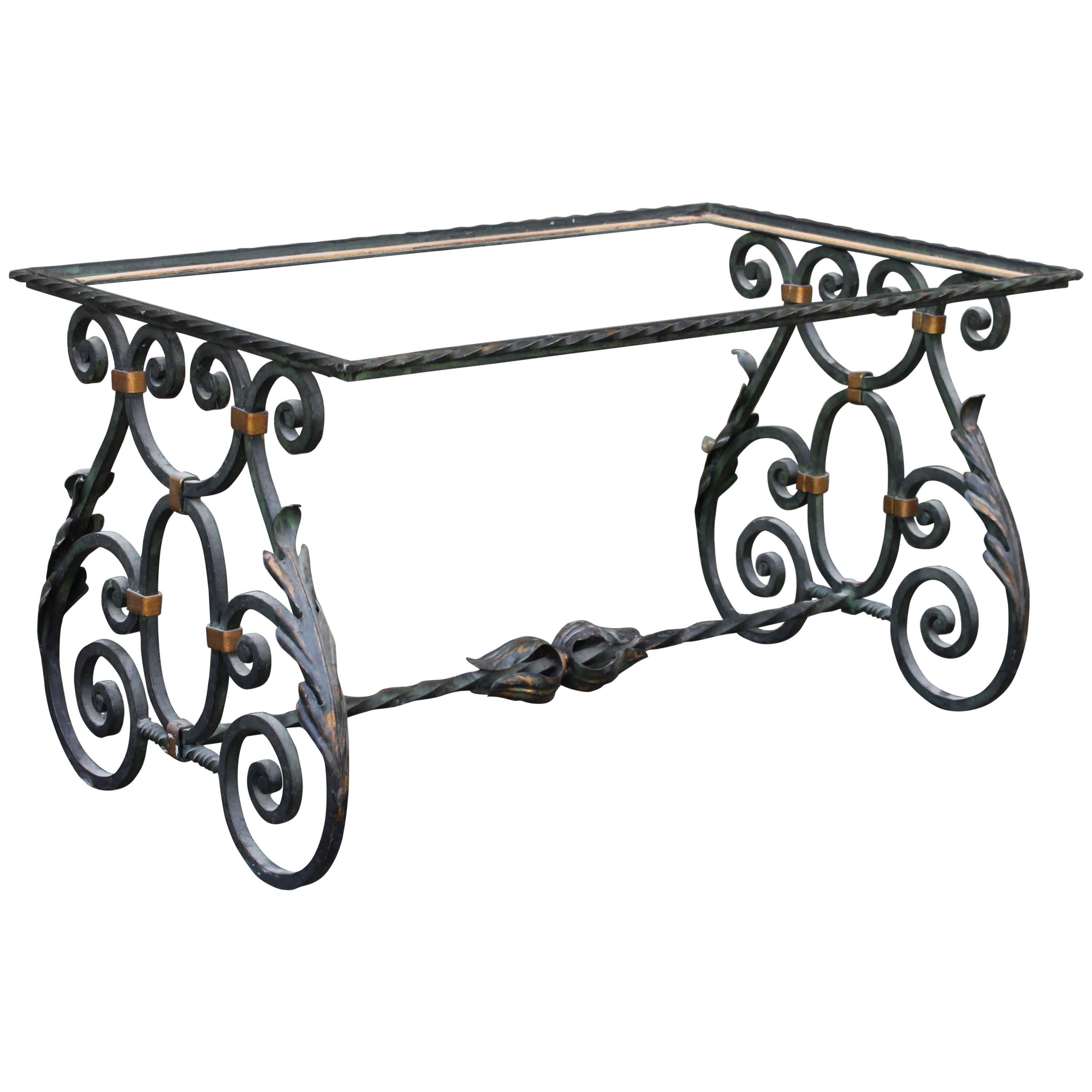 Wrought Iron Table Base For Sale