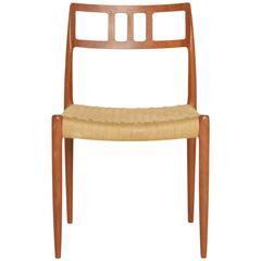 Teak and Woven Cord Chair by Niels Otto Møller