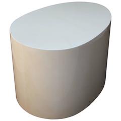 Italy, Aldo Tura Egg Shaped Parchment Side Table