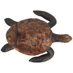 Vintage Tessellated Coconut Shell Turtle Coffee Table