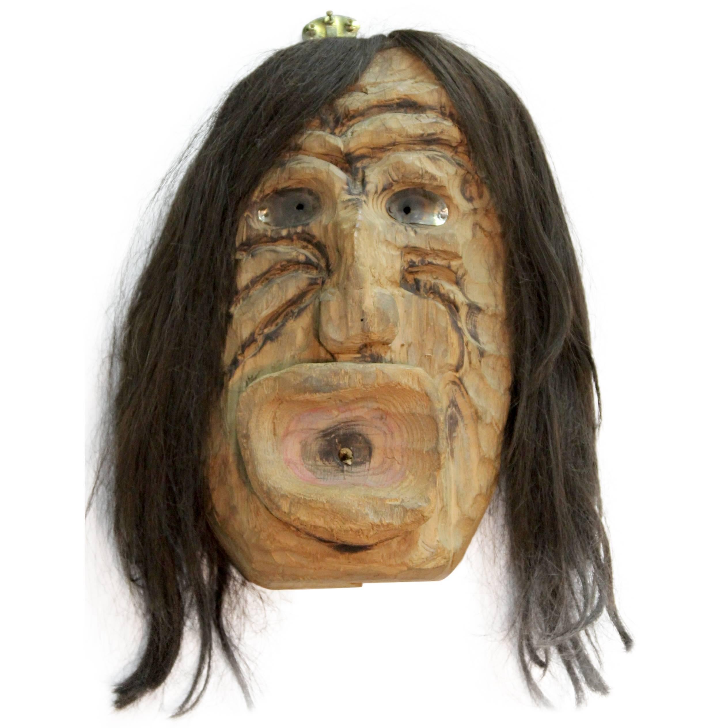 Iroquois Mask/ Horsehair Wig For Sale