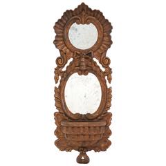 Chapman Hand-Carved Tall Mirror with Planter