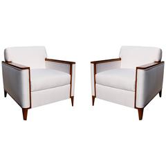 Pair of Club Chairs from a Private Theater, circa 1950-1960