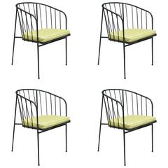 George Nelson Arbuck Iron Rod Outdoor Set of Four Chairs