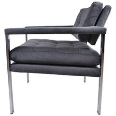 Milo Baughman Open Armchair, circa 1970s 11