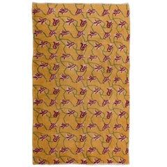 Mid-Century Rug with "Tulips"