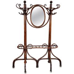 Antique Late 19th Century Thonet Double Coat Rack, Art Nouveau Period