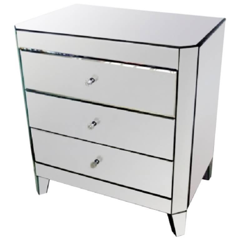 Mirrored Bedside Chest For Sale