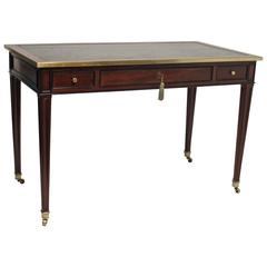 Louis XVI Style Mahogany Bureau Plat Desk