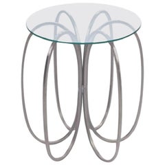Metal and Glass Occasional Table