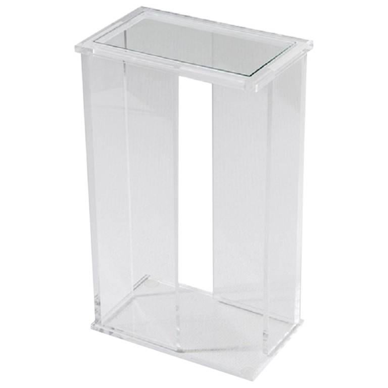 Small Acrylic Side Table For Sale