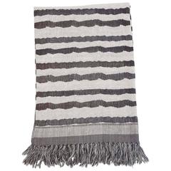 Handwoven Indian Throw Raw Silk and Wool
