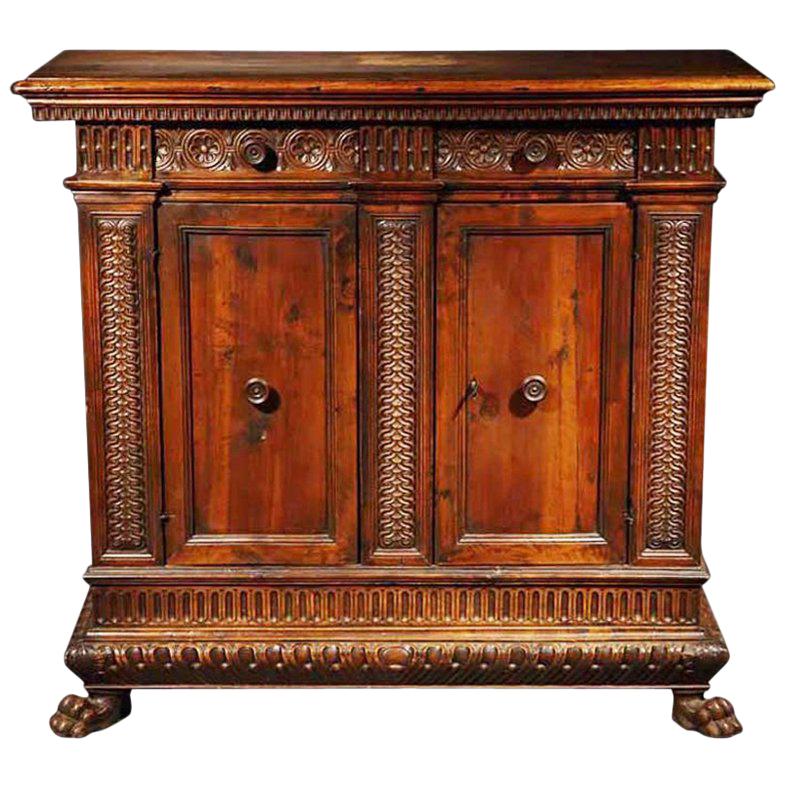 18th Century Italian Baroque Walnut Credenza