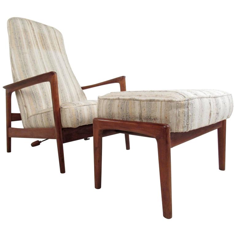 Folke Ohlsson Reclining Lounge Chair for DUX For Sale at 1stdibs