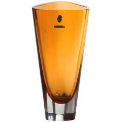 Vintage Amber Glass USSR Vase 5
