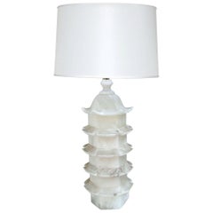 Marble Pagoda Chinoiserie Table Lamp