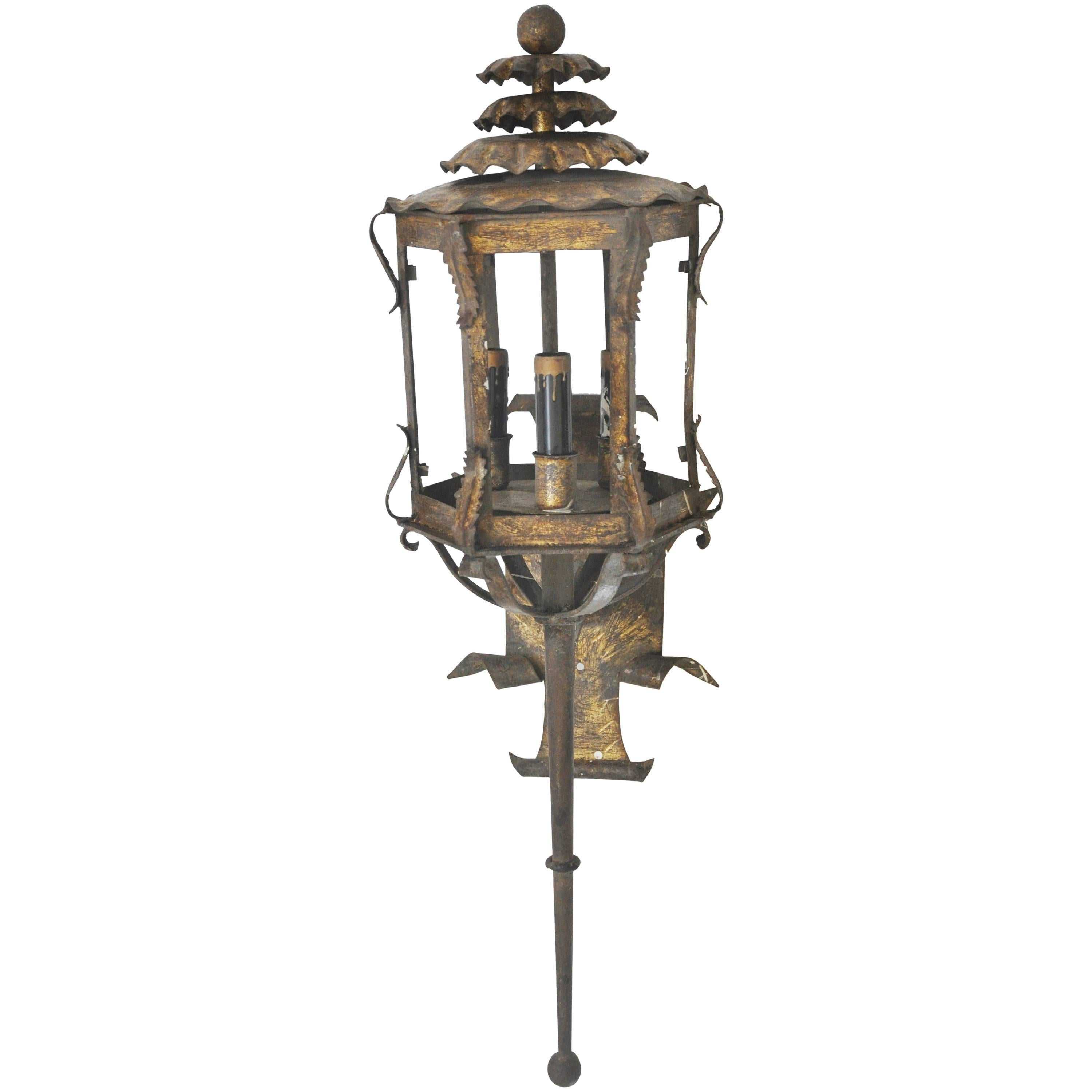 Chinoiserie Pagoda Style Sconce For Sale