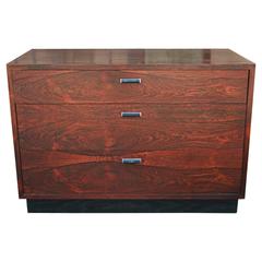 Modern Rosewood Chest or Side Table by Harvey Probber with Black Lacquered Base 4