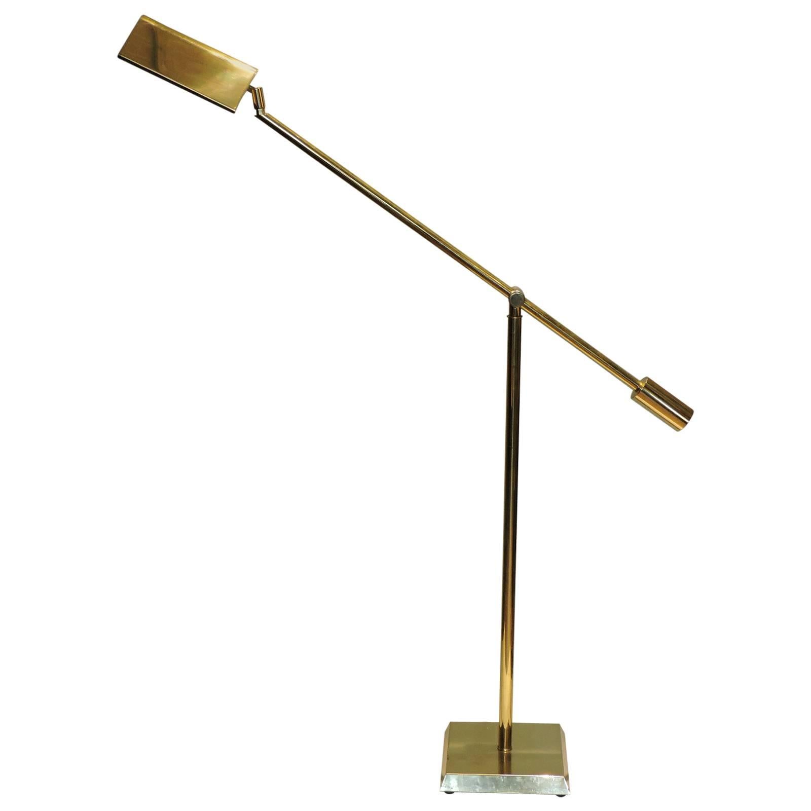 Frederick Cooper Golden Brass Pharmacy Style Floor Lamp