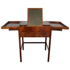 Antique Sheraton Mahogany and Satinwood Dressing Table, circa 1785