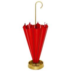 Red Umbrella Stand, 1950s, Italy