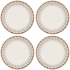 Four Wedgwood Creamware Dishes in the Lag and Feather Pattern