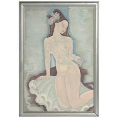 Large-Scale Art Deco Nude Painting